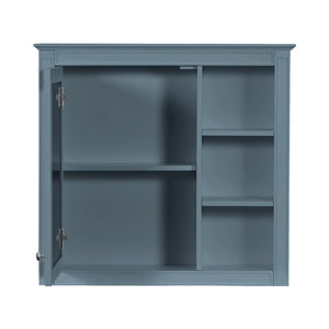 English Elm 30'' Modern Medicine Cabinet with Mirror and Adjustable Shelves, MDF Wall-Mounted Bathroom Storage Solution Blue N710P192495M
