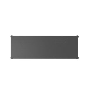 Alpine Furniture Cleo Console Table With Woven Shelf And Brass Knobs, Fully Assembled Entryway Accent (48" W) Charcoal Gray 2620-63
