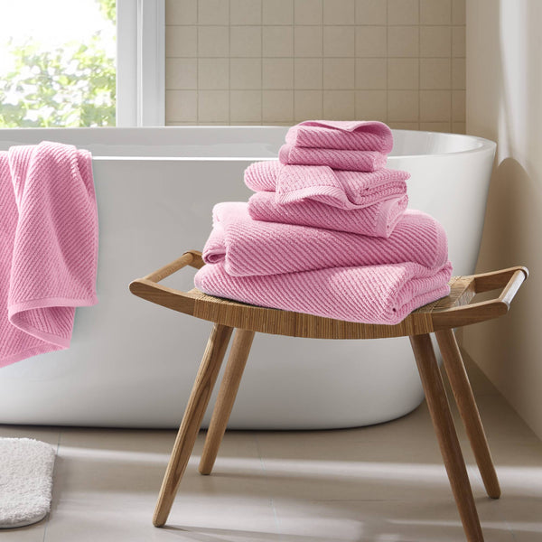 JLA Home Madison Park - 100% Cotton Zero-Twist 6-Piece Diagonal Ribbed Towel Set — 504 GSM Plush, Quick-Dry, Highly Absorbent Everyday Essentials MP73-8857