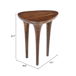 Zuo Modern Spiker Walnut Side Table - Stylish Mango Wood Design For Modern Living Rooms & Hospitality Spaces Walnut Mango Wood 110804-zuo-modern