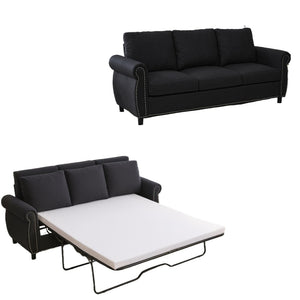 English Elm Sleeper Sofa Bed - Stylish 3-Seater Couch With Memory Foam Mattress, Perfect For Small Spaces & Guests W3696S00002-GIGA