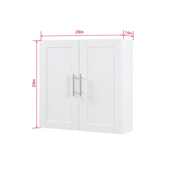 English Elm Wood Hanging Cabinet With Doors & Adjustable Shelves For Stylish, Space-Saving Storage Solutions W914P292870-GIGA