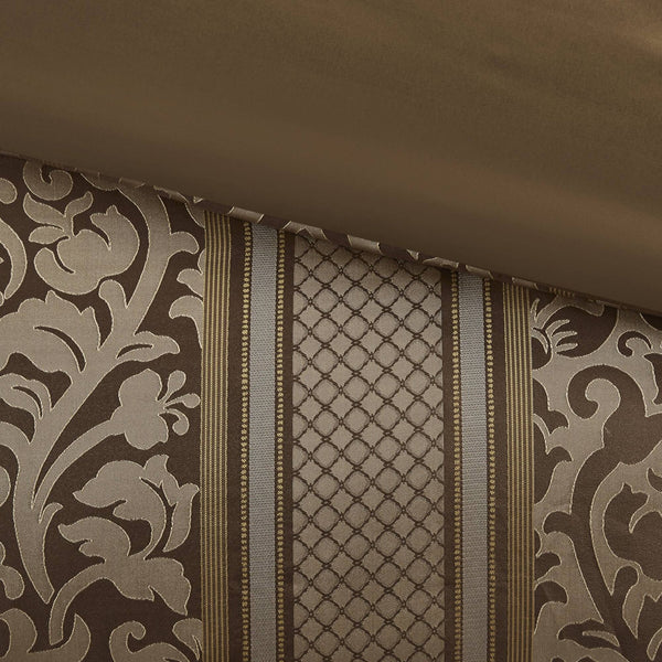 English Elm 6 Piece Jacquard Comforter Set For King/Cal King Beds - Luxurious, Cozy & Easy-Care With Pillows B035P280389