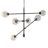 INK+IVY Cyrus Modern/Contemporary 6-Globe Light Architectural Metal Chandelier II150-0010 Antique Bronze