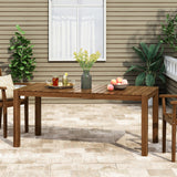 Christopher Knight Home® - Noble House - Nola Outdoor Rustic Acacia Wood Dining Table, Dark Brown