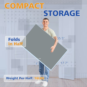 English Elm 6*3ft Foldable Mdf Ping Pong Conversion Top for Indoor Game Room Practice Grey W1408P318966