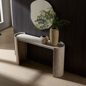 English Elm 53.15 Inch Faux Marble Console Table Slim Mdf Sofa Entry Hallway Modern Decor W2582P427846
