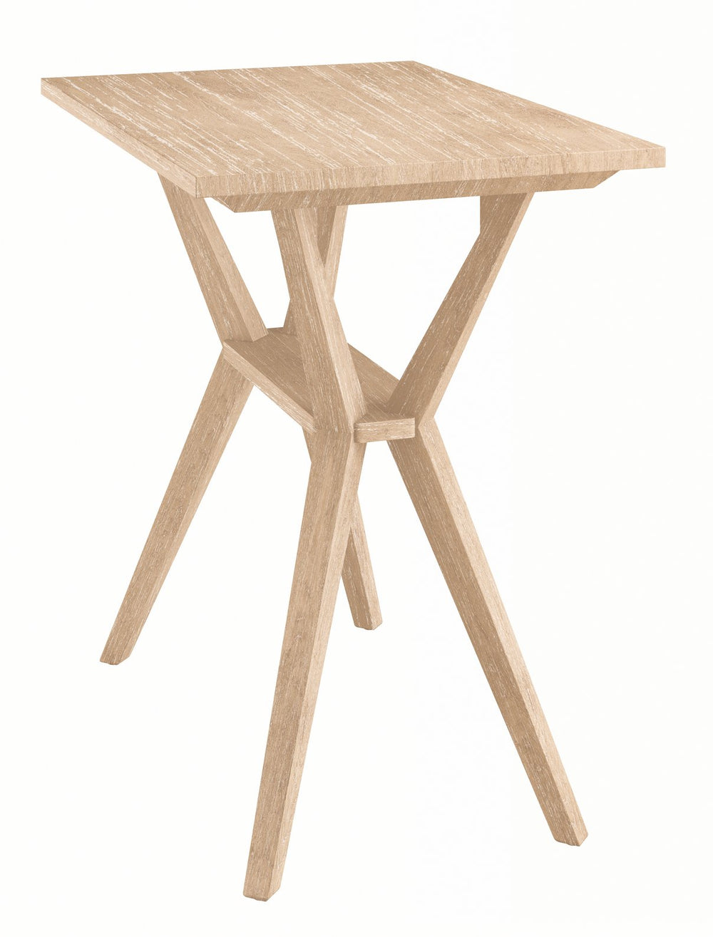 Hekman Furniture Miramar Rectangular Chairside Table With Mid-century Base And Stylish Translucent White Finish Miramar Miramar End Table 26306-hekman