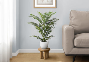 English Elm Artificial 28" Tall Palm Tree - Real Touch Faux Greenery In White Pot For Home Or Office Decor B2710P220022
