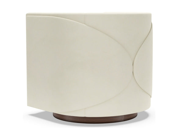 Ingrid Swivel Accent Chair Upholstered Tailored Contemporary Seating for Modern Living Rooms