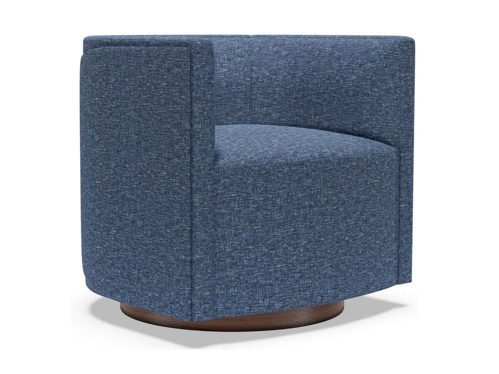 Lexington Ingrid Swivel Accent Chair Upholstered Tailored Contemporary Seating for Modern Living Rooms Blue/Aqua 2632-11SW-44