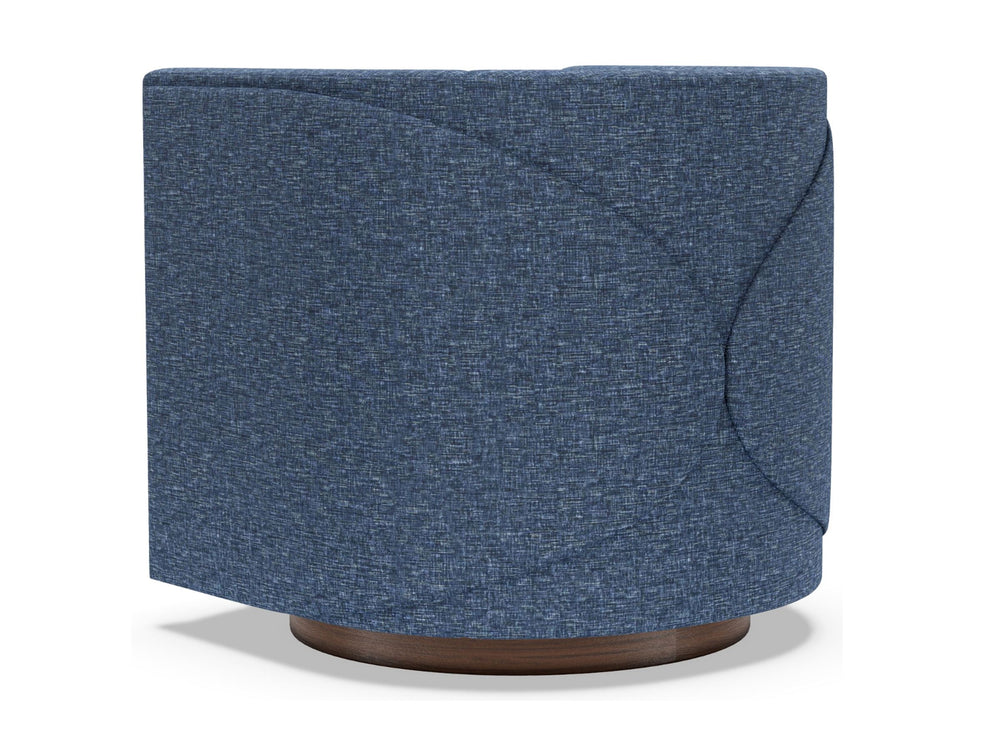Lexington Ingrid Swivel Accent Chair Upholstered Tailored Contemporary Seating for Modern Living Rooms Blue/Aqua 2632-11SW-44
