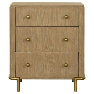 English Elm Stevie Sand Wash/Grey 4-Piece Queen Bedroom Set - Mid-Century Modern Style With Smart Storage Solutions B062S01175-GIGA