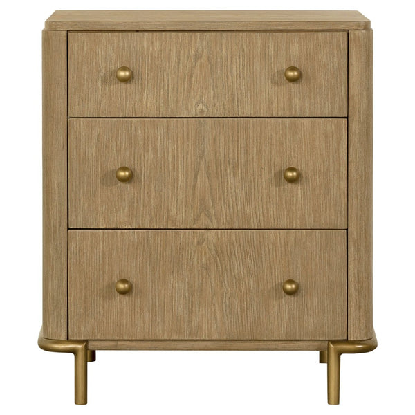 English Elm Stevie Sand Wash/Grey 4-Piece Queen Bedroom Set - Mid-Century Modern Style With Smart Storage Solutions B062S01175-GIGA