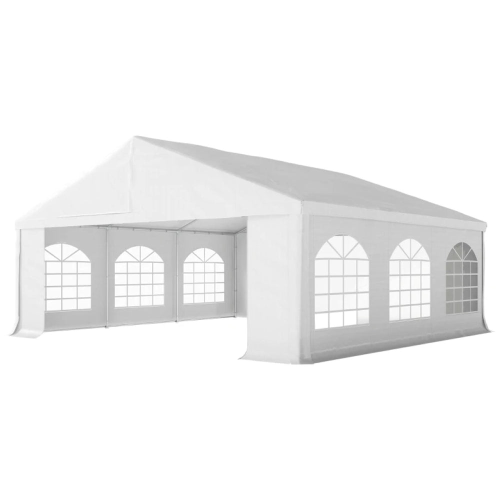 English Elm Outdoor Steel Frame Party Canopy Tent with Sidewalls for Events and Vehicle Shelter T3971S00193