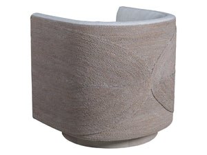 Ingrid Woven Upholstered Swivel Accent Chair for Modern Living Room Lounge
