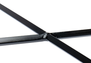 Sarreid Camargues Coffee Table - Stylish Iron Frame With Rubbed Black Finish And Elegant Glass Top Design Black  26372