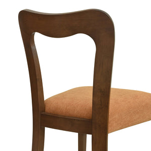 English Elm Christopher Knight Home® - Dining Chair Modern Set of 2 with Rounded Back and Upholstered Seat on Durable Rubberwood Frame Caramel,Walnut N771P254007W