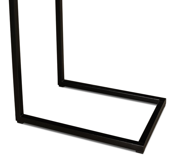 Sarreid Apple Orchard Laptop Table - Stylish Croc Leather Top With Durable Iron Stand For Modern Workspaces Brown  26380