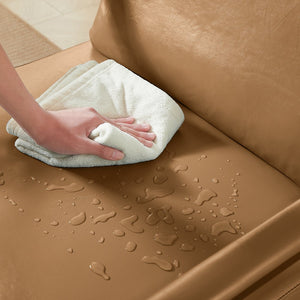 English Elm Tech Armchair Retro Leisure Accent Chair with Soft Padded Cushion, Metal Armrests, Camel Velvet Comfort for Living Room Office Bedroom Study W1359P194171