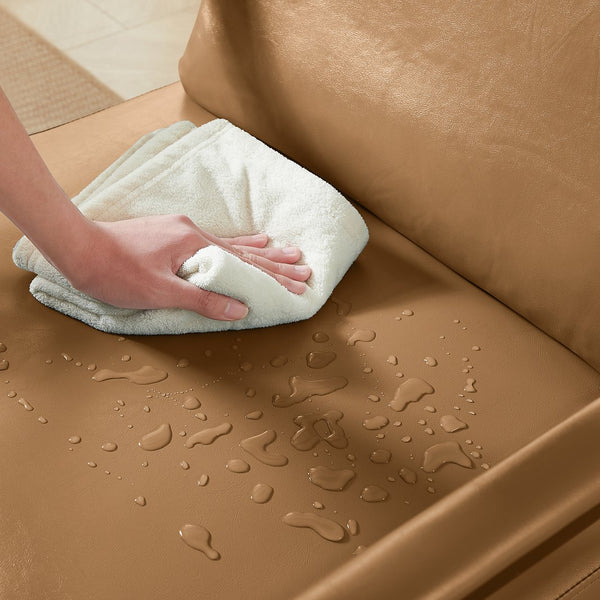 English Elm Tech Armchair Retro Leisure Accent Chair with Soft Padded Cushion, Metal Armrests, Camel Velvet Comfort for Living Room Office Bedroom Study W1359P194171