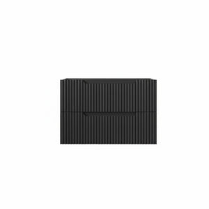 English Elm Goodyo 30" Floating Bathroom Vanity Cabinet Wall-Mounted Modern MDF Vanity with Soft-Close Drawers Black D163096363