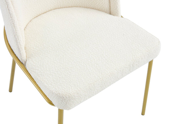 English Elm Set Set Of 2 Modern Dining Chairs With White Upholstered Seats And Brown Legs For Stylish Comfort W370P193934-GIGA