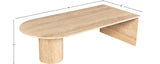 Salerno Beige Coffee Table 263Travertine-CT Meridian Furniture