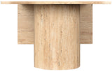 Salerno Beige Coffee Table 263Travertine-CT Meridian Furniture