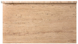 Salerno Beige Coffee Table 263Travertine-CT Meridian Furniture