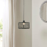 INK+IVY Jaxson Modern/Contemporary Metal Mesh Pendant II151-0115 Black