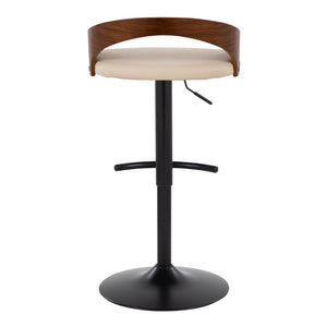 English Elm Adjustable Swivel Barstools Set of 3 Walnut Faux Leather Counter Height Kitchen B202S02026