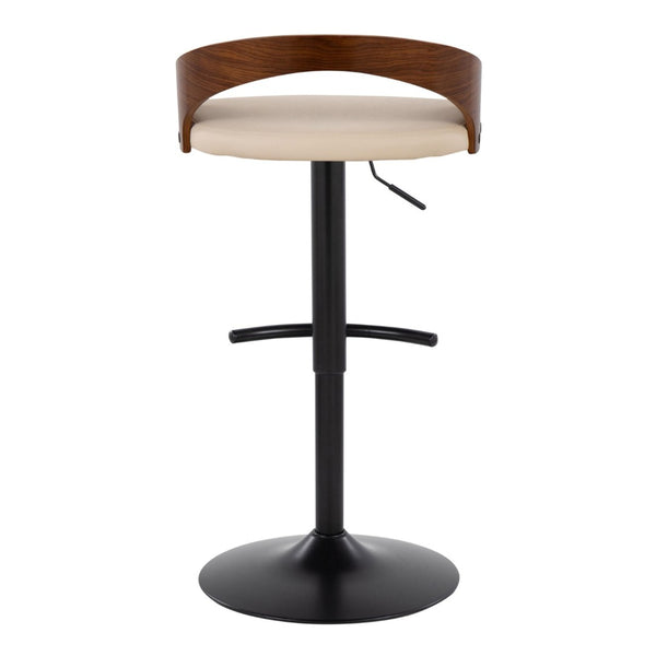 English Elm Adjustable Swivel Barstools Set of 3 Walnut Faux Leather Counter Height Kitchen B202S02026