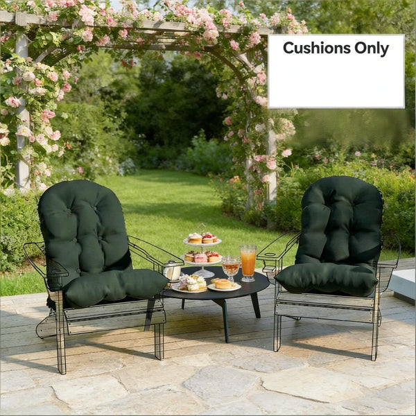 English Elm Garden Tufted High Back Patio Chair Cushions Set with Uv Resistant Polyester Cover T3971P476121
