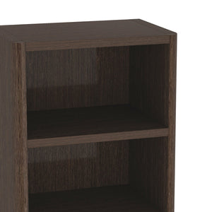 English Elm Rivington 28" Open Bookcase Dark Walnut — 5-Tier Adjustable Shelves, Modern Wood Grain Storage B365P398312