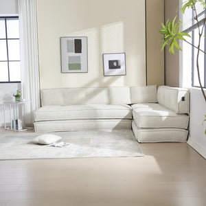 English Elm Coolmore Modular Chenille Sofa - Versatile Space-Saving Design With Side Pockets For Easy Storage W1152P320324