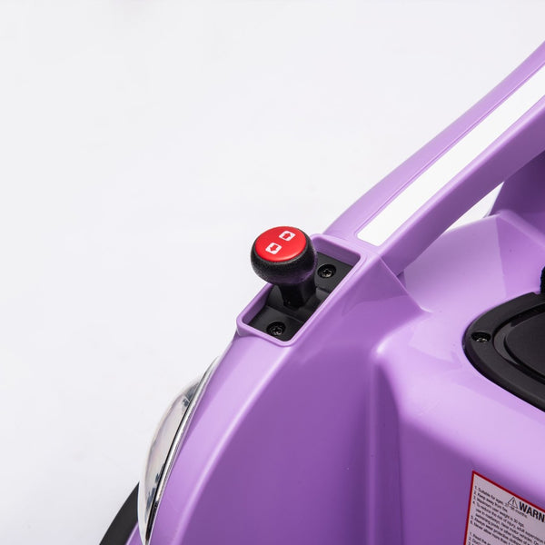 English Elm 12v Kids Ride on Bumper Car with 360 Spin Led Lights Bluetooth and Parental Remote Purple W1578P198507
