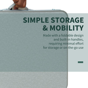 English Elm Outsunny 23" Height-Adjustable Folding Camping Table - Lightweight, Portable & Versatile For All Occasions W2225P200938-GIGA