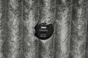 English Elm Plush Sectional Sofa With Pull-Out Sleeper & Hidden Storage, Velvet Upholstery - Gray Comfort Upgrade B009S01783-GIGA