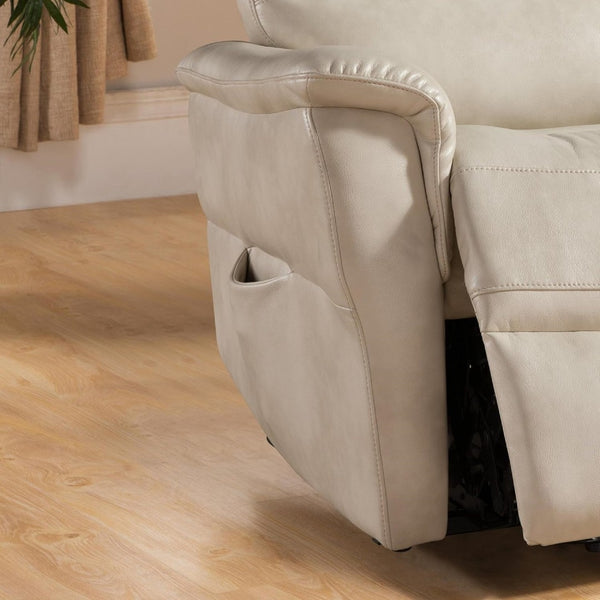 English Elm 1pc Power Lift Recliner Faux Leather Chaise Massager Lumbar Relief Modern Lounge B011P205580