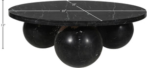Spherical Black Coffee Table 264Black-CT Meridian Furniture