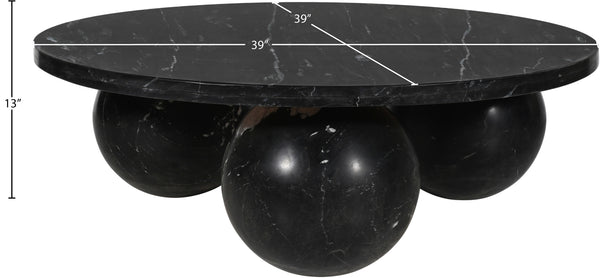 Spherical Black Coffee Table 264Black-CT Meridian Furniture