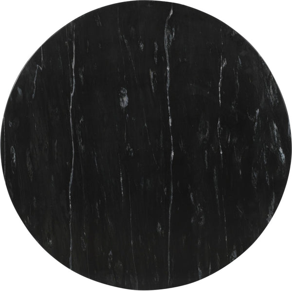 Meridian Furniture Spherical Genuine Marble Round Coffee Table Art Deco Sculptural Ball Base Living Room Accent Black 264Black-CT