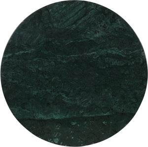 Meridian Furniture Spherical Genuine Marble Round Coffee Table Art Deco Sculptural Ball Base Living Room Accent Green Forest 264Green-CT