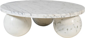 Spherical White Coffee Table 264White-CT Meridian Furniture