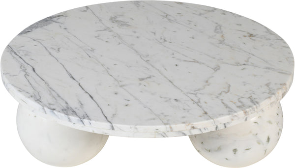 Spherical White Coffee Table 264White-CT Meridian Furniture