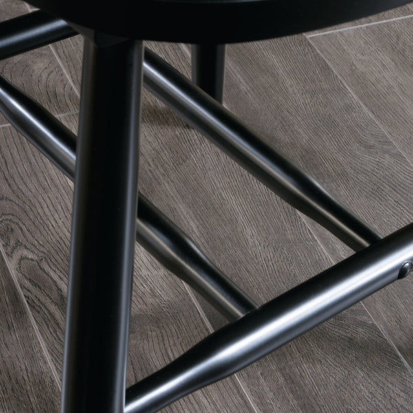 English Elm Spindle Spindle Back Chair Set of 2 in Black — Durable Wooden Dining Chairs, Comfortable Seats, Versatile Decor B356P367963