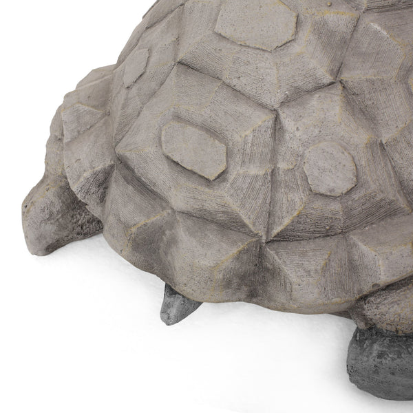 English Elm Christopher Knight Home® - TURTLE Handcrafted Outdoor Garden Statue in Dark Gray Cast Stone, Weather-Resistant Vintage Accent (12.5" W) 70872.00DGRY