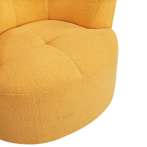 English Elm 360° Swivel Chair - Cozy Upholstered Accent Barrel Chair With Adjustable Headrest For Home & Office N719P272676L