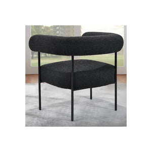 English Elm Soft Boucle Upholstered Accent Chair with Iron Legs for Modern Living Rooms B011P439048